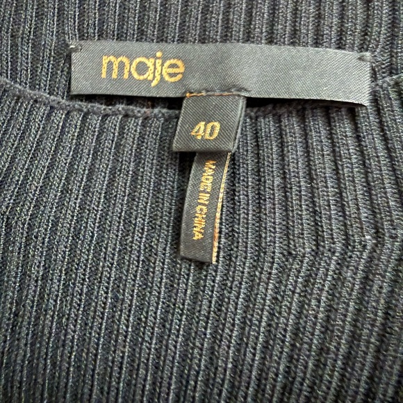 Maje Dress In Ribbed Knit - Picture 8 of 9